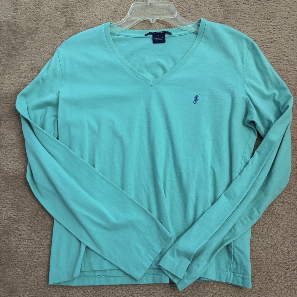 Long Sleeve V Neck Shirt Ralph Lauren